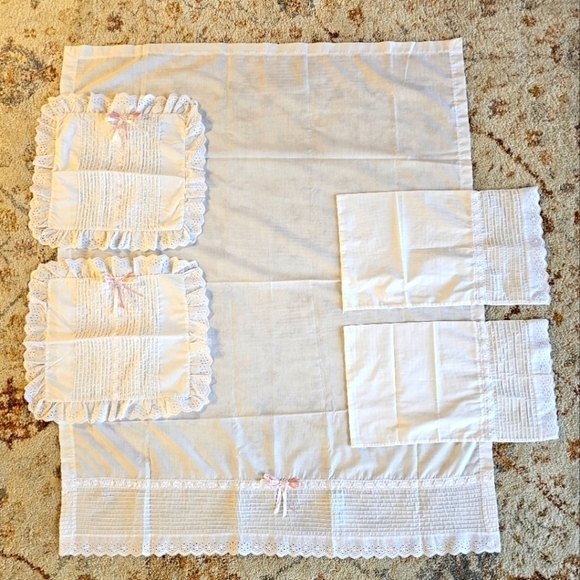 Crib Sheets Layette Set 5 pcs - Picture 1 of 15